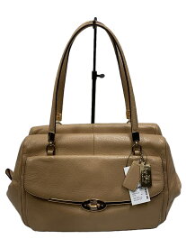 【中古】COACH◆トートバッグ/レザー/ベージュ/1393-25166【バッグ】