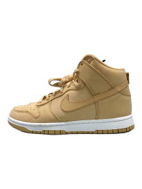 【中古】NIKE◆DUNK HIGH PRM_ダンク ハイ プレミアム/24.5cm/BEG/レザー【シューズ】