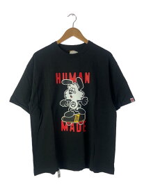 【中古】HUMAN MADE◆×VERDY/Tシャツ/XL/コットン/BLK【メンズウェア】