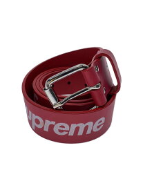 【中古】Supreme◆Repeat Leather Belt/GENUINE LEATHER/L/ロゴベルト/レザー/RED/L/XL//【服飾雑貨他】