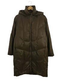 【中古】VINCE.◆Quilted Shell Down Hooded Coat/ダウンジャケット/XS/ナイロン/BRW/無地【レディースウェア】