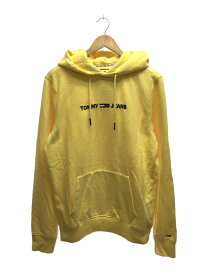 【中古】TOMMY JEANS◆パーカー/M/ポリエステル/YLW/無地【メンズウェア】