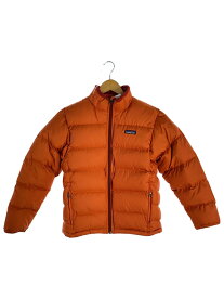 【中古】patagonia◆インサレーショングースダウンジャケット/L/ポリエステル/オレンジ/無地/68301F7【キッズ】