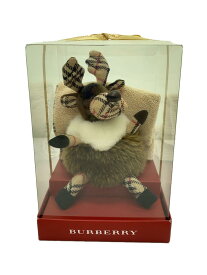 【中古】BURBERRY◆インテリア雑貨/ぬいぐるみ/ハンカチ/ギフト/トナカイ/チェック/ギフト【インテリア小物・日用雑貨】