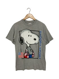 【中古】ANVIL◆SNOOPY SPORT/Tシャツ/M/コットン/GRY/プリント【メンズウェア】