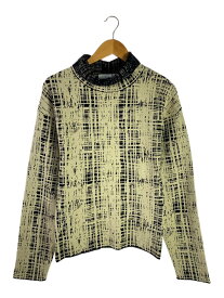 【中古】LE CIEL BLEU◆22AW/Scratched Check Knit/カットソー/36/コットン/GRY/チェック/24A61412【レディースウェア】