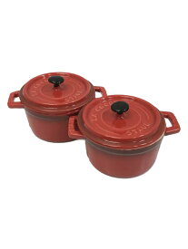 【中古】Staub◆洋食器その他/2点セット/RED【キッチン用品】