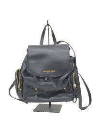 【中古】MICHAEL KORS◆ミニボックスシルエットリュック/レザー/ブラック【バッグ】