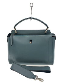 【中古】FENDI◆dot com/ショルダーバッグ/レザー/BLU/擦れ等有【バッグ】