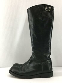 【中古】JUNYA WATANABE COMME des GARCONS◆ブーツ/S/BLK/牛革/JT-K103/サイドジップ/ラウンドトゥ/膝下【シューズ】