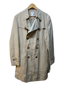 【中古】Paul Smith◆トレンチコート/M/リネン/BEG/PC-KS-40667【メンズウェア】