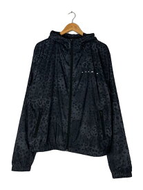 【中古】Stampd◆PROTECTION ZIP UP JACKET/L/ナイロン/ブラック/レオパード/S-M2872JK【メンズウェア】