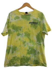 【中古】AVIREX◆Tシャツ/XL/コットン/イエロー/6103468/タイダイ柄【メンズウェア】