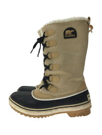 【中古】SOREL◆レースアップブーツ/24cm/ベージュ/NL1907-225/ティボリハイ/ロング/スノー/レザー【シューズ】