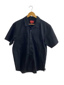 【中古】Supreme◆17AW/Gonz Work Shirt/ゴンズワークシャツ/半袖シャツ/M/コットン/ブラック【メンズウェア】