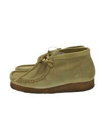 【中古】Clarks◆Walabee/ワラビー/デザートブーツ/クレープソール/UK4/ベージュ/スウェード【シューズ】