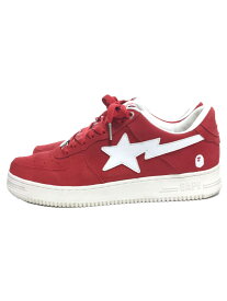 【中古】A BATHING APE◆ローカットスニーカー/29cm/RED/スウェード【シューズ】