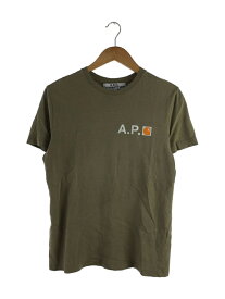 【中古】A.P.C.◆Tシャツ/XS/コットン/KHK/無地【メンズウェア】