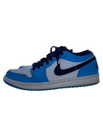 【中古】NIKE◆AIR JORDAN 1 LOW_エアジョーダン 1 ロー/27cm/BLU/553558-144【シューズ】