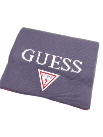 【中古】GUESS◆マフラー/アクリル/BLK/無地/メンズ/AI4A8851DS-RED-FF/未使用品/タグ付【服飾雑貨他】