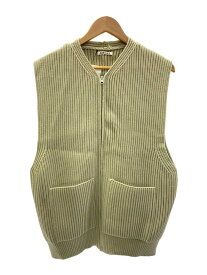 【中古】AURALEE◆SUPER FINE WOOL RIB KNIT ZIP VESTニットベスト(厚手)/5/ウール/A9AV03R【メンズウェア】