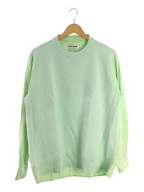 【中古】TTT_MSW◆21AW/Knit Docking Shirtセーター(薄手)/L/コットン/GRN/TTT-2021AW-KT01【メンズウェア】