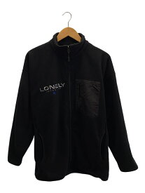 【中古】LONELY論理◆フリースジャケット/XL/ポリエステル/BLK【メンズウェア】