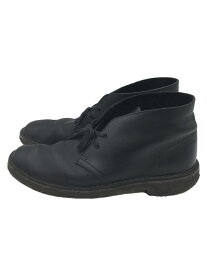 【中古】Clarks◆チャッカブーツ/US8/BLK/レザー【シューズ】