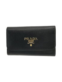 【中古】PRADA◆キーケース/フリース/BLK/レディース【服飾雑貨他】