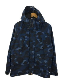 【中古】A BATHING APE◆アベイシングエイプ/マウンテンパーカ/M/ポリエステル/NVY/カモフラ【メンズウェア】