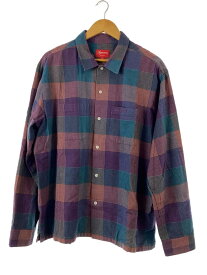 【中古】Supreme◆21AW Plaid Flannel shirt/長袖シャツ/L/コットン/PUP/チェック【メンズウェア】