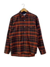 【中古】THE NORTH FACE◆L/S STRETCH FLANNEL SHIRT/M/ポリエステル/ORN/チェック【メンズウェア】