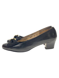 【中古】Salvatore Ferragamo◆パンプス/--/BLK/レザー/67432【シューズ】