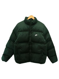 【中古】NIKE◆NK CLUB PUFFER JKT/ダウンジャケット/M/ナイロン/GRN/無地/FB7369-323【メンズウェア】