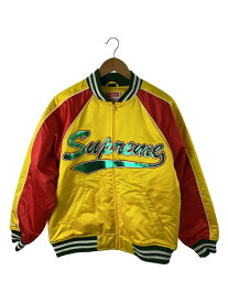 【中古】Supreme◆21FW/×Mitchhell&Ness/Sequin Logo Varsity Jacket/S/ポリエステル【メンズウェア】