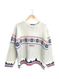 【中古】Lafayette◆CITY SCAPE SWEATER/セーター(厚手)/XL/アクリル/CRM/LA220402【メンズウェア】