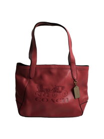 【中古】COACH◆HORSE AND CARRIAGE TOTE/トートバッグ/レザー/PNK/C4063【バッグ】