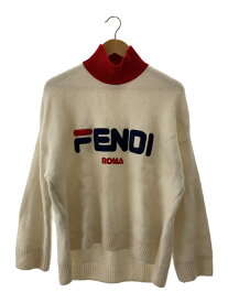 【中古】FENDI◆セーター(厚手)/40/ウール/WHT/無地/FZY688 A5QH【メンズウェア】
