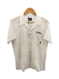 【中古】PLAYBOY◆CRIMIE/長袖シャツ/M/レーヨン/WHT【メンズウェア】