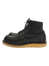 【中古】RED WING◆レースアップブーツ/25.5cm/BLK/レザー/8179【シューズ】