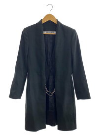 【中古】DIRK BIKKEMBERGS◆00s/チェーン/ノーカラーチェスターコート/42/ウール/GRN/無地【メンズウェア】