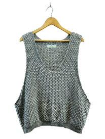 【中古】amachi.◆ニットベスト(薄手)/5/リネン/GRY/Loose Neck Paesina Vest/23SS【メンズウェア】