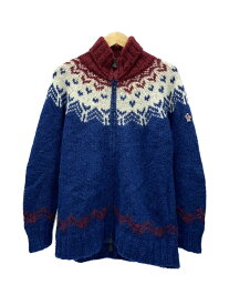 【中古】MONCLER◆MAGLIONE TRICOT CARDIGAN/カーディガン/M/アルパカ/ネイビー【メンズウェア】