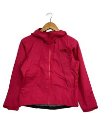 【中古】THE NORTH FACE◆CLIMB LIGHT JACKET_クライムライトジャケット/S/ナイロン/RED/無地【レディースウェア】