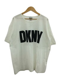 【中古】DKNY(DONNA KARAN NEW YORK)◆Tシャツ/--/コットン/ホワイト/90s/DKNY【メンズウェア】
