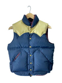 【中古】Rocky Mountain Featherbed◆ダウンベスト/×WAREHOUSE & CO. NYLON DOWN36/ナイロン/ネイビ/450-512-7【メンズウェア】