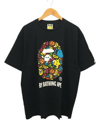 【中古】A BATHING APE◆Tシャツ/XXL/コットン/BLK/001TEG301052X【メンズウェア】
