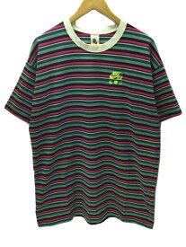 【中古】NIKE◆ナイキ/Striped T-Shirt/Tシャツ/XL/コットン/マルチカラー/CT2018-873【レディースウェア】