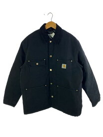 【中古】Carhartt◆OG CHORE COAT/ダックキャンバスチョアコート/襟コーデュロイ/L/コットン/BLK【メンズウェア】