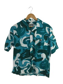 【中古】A BATHING APE◆半袖シャツ/S/--/BLU/カモフラ/001SRI302001L【メンズウェア】